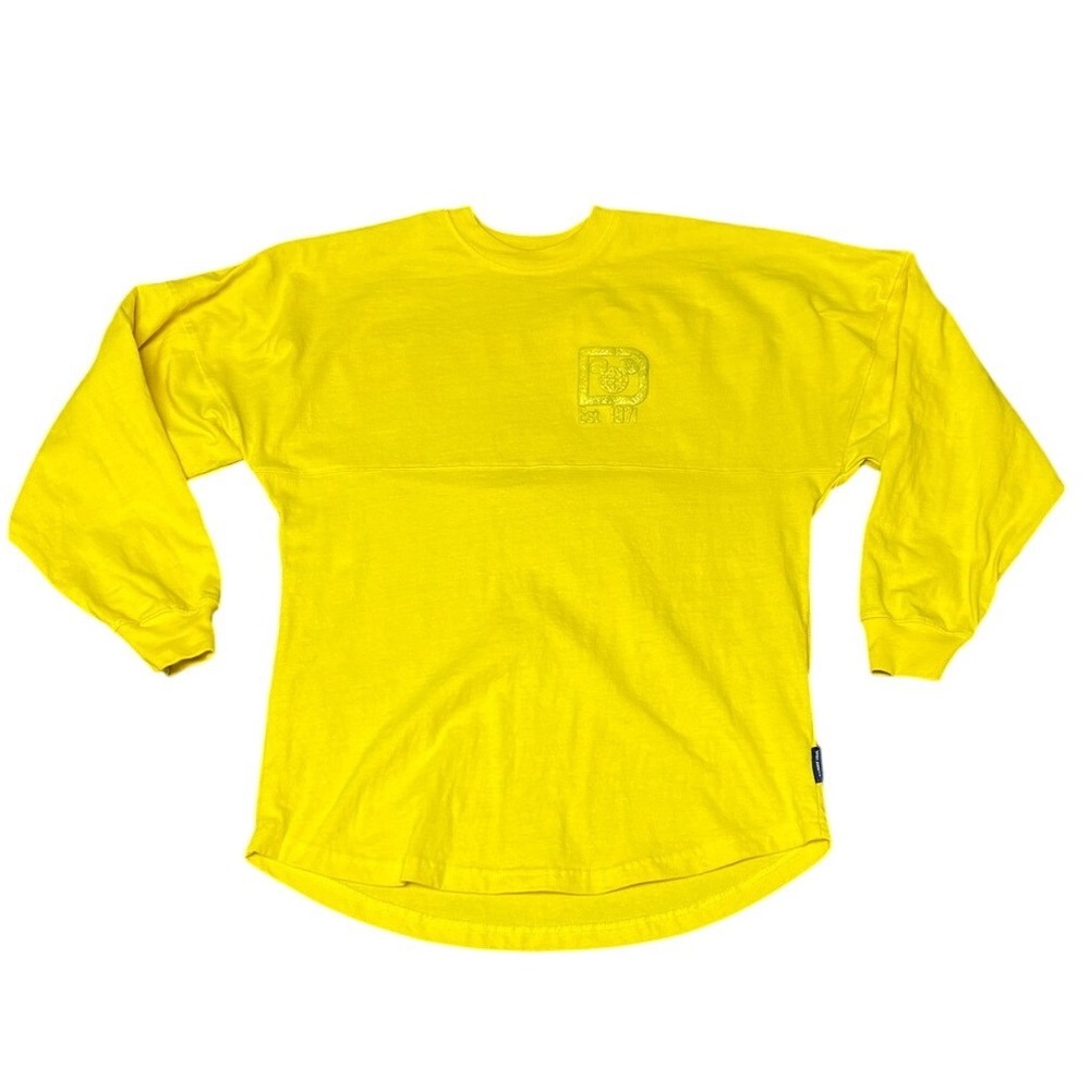 Disney Parks Walt Disney World Yellow Long Sleeve Shirt XS Embossed Logo